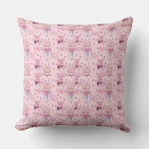 Kawaii Freakshake Pattern - Pastel Lila Kissen