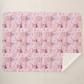 Kawaii Freakshake Pattern - Pastel Lila Sherpadecke (Vorderseite (Horizontal))