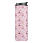 Kawaii Freakshake Pattern - Pastel Lila Thermosbecher (Nach links gedreht)