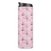 Kawaii Freakshake Pattern - Pastel Lila Thermosbecher (Nach rechts gedreht)