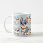 Kawaii French Bulldog Frenchie Moods Kaffeetasse (Links)
