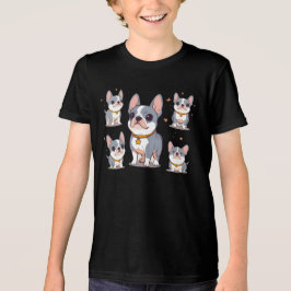 Kawaii French Bulldog Frenchie Moods Tri-Blend Shirt