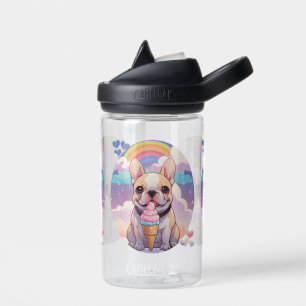 Kawaii French Bulldog Ice Creme Rainbow Trinkflasche