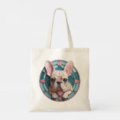 Kawaii French Bulldog Pastel Stainglas Tragetasche (Rückseite)