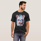Kawaii French Bulldog Pastell Papier schneiden Kun T-Shirt (Vorne ganz)