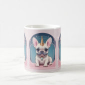 Kawaii French Bulldog Unicorn Pastel pink Kaffeetasse (Mittel)