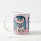 Kawaii French Bulldog Unicorn Pastel pink Kaffeetasse (Links)
