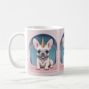 Kawaii French Bulldog Unicorn Pastel pink Kaffeetasse