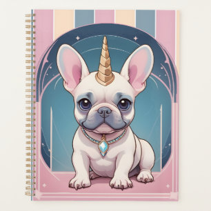 Kawaii French Bulldog Unicorn Pastel pink Planer