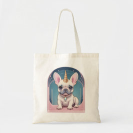 Kawaii French Bulldog Unicorn Pastel pink Tragetasche