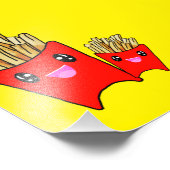 Kawaii French Fries Design Fotodruck (Ecke)