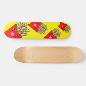 Kawaii French Fries Fast Food farbenfroh Skateboard (Horizontal)
