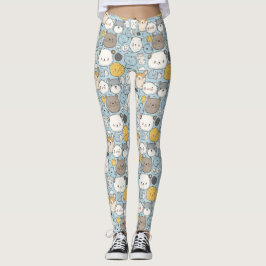 Kawaii Frenzy: Whimsical Doodle von Niedlichen Tie Leggings