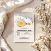 Kawaii Fried Egg 1. Geburtstag Einladung