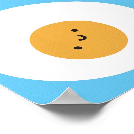 Kawaii Fried Egg Poster (Ecke)