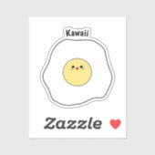 Kawaii Fried Egg Vinyl Sticker (Blatt)