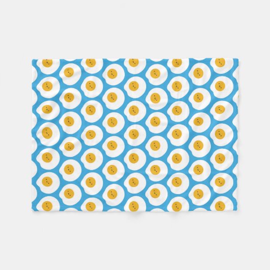Kawaii Fried Eggs Fleecedecke (Vorderseite (Horizontal))