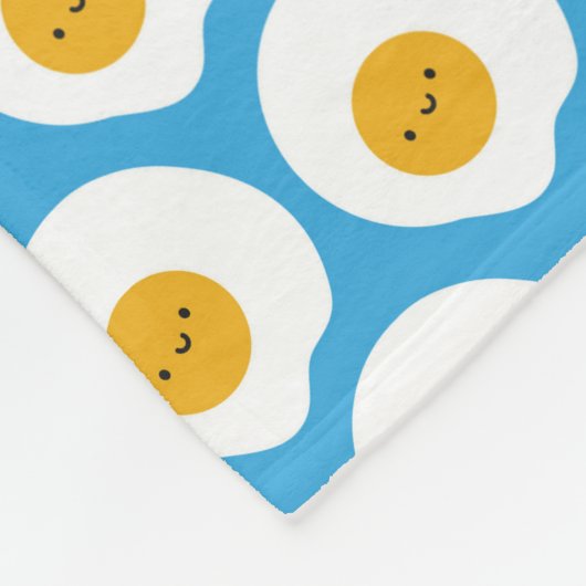 Kawaii Fried Eggs Fleecedecke (Ecke)