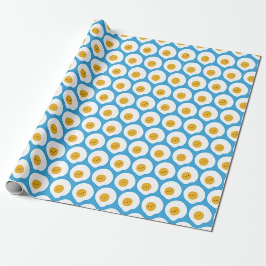 Kawaii Fried Eggs Geschenkpapier (Ungerollt)
