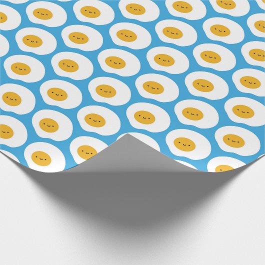 Kawaii Fried Eggs Geschenkpapier (Ecke)
