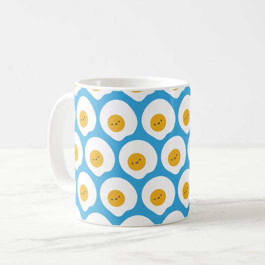 Kawaii Fried Eggs Kaffeetasse (Vorderseite Links)