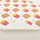 Kawaii Fries and Burger Pattern Sherpadecke (3/4)