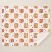 Kawaii Fries and Burger Pattern Sherpadecke (Vorderseite (Horizontal))