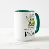 Kawaii Frog, also werde ich heute Gewalt wählen Tasse (VorderseiteRechts)