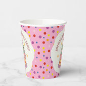 Kawaii Frog Birthday Cake Custom Pappbecher (Links)