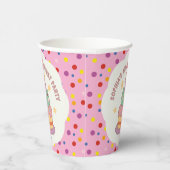 Kawaii Frog Birthday Cake Custom Pappbecher (Rechts)