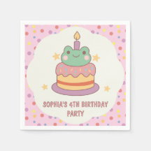 Kawaii Frog Birthday Cake Custom