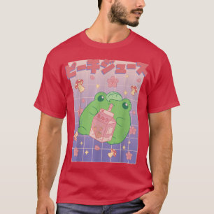 Kawaii Frog Japanisch Erdbeermilch Japan Mushroo T-Shirt