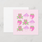 Kawaii Frog, Mushroom und Strawberry (Vorne/Hinten)