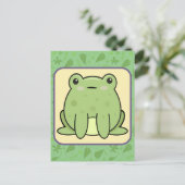 Kawaii Frog Postkarte (Stehend Vorderseite)