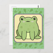 Kawaii Frog Postkarte (Vorne/Hinten)