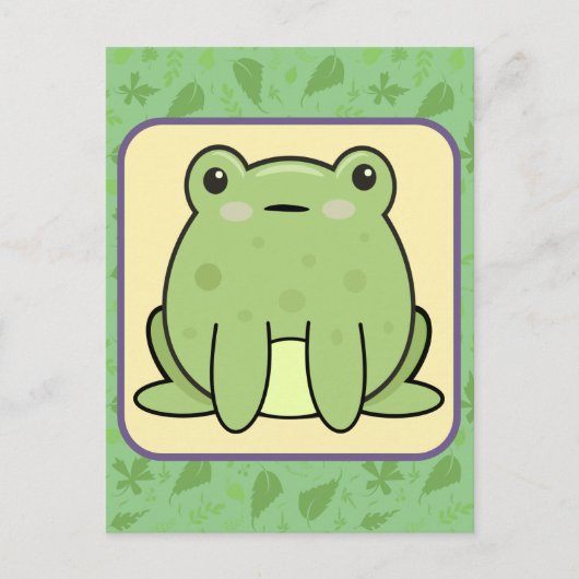 Kawaii Frog Postkarte (Vorderseite)