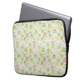 Kawaii Frog Rainy Day Pattern Wrapping Laptopschutzhülle (Vorderseite Links)