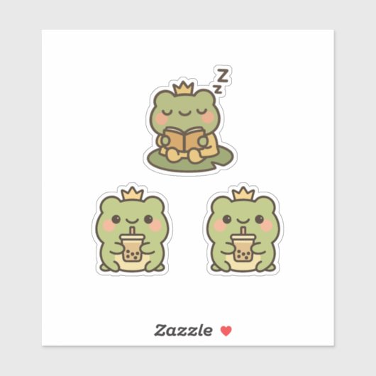 Kawaii Frog Sticke Aufkleber (Blatt)