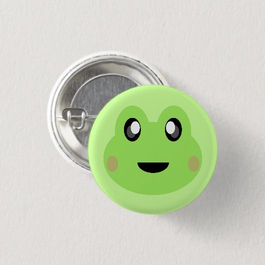 KAWAII FROG SUPER NIEDLICH SWEETY BUTTON (Vorne & Hinten)