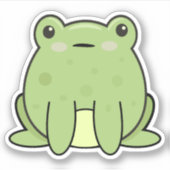 Kawaii Frog, Toad Aufkleber (Vorderseite)