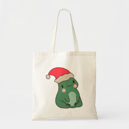 Kawaii Frog Weihnachtsgeschenk Tragetasche (Vorne)