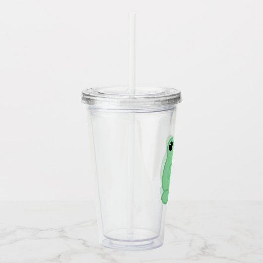 Kawaii Frog With Kiwi Smartphone Acryltrinkbecher (Rechts)