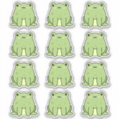 Kawaii Frogs Aufkleber (Vorderseite)