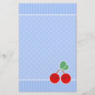 Kawaii fröhliches Kirschbriefpapier Briefpapier