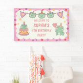 Kawaii Frosch Benutzerdefinierter Geburtstag Banner (Insitu)