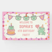 Kawaii Frosch Benutzerdefinierter Geburtstag Banner (Horizontal)
