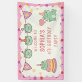 Kawaii Frosch Benutzerdefinierter Geburtstag Banner (Vertikal)