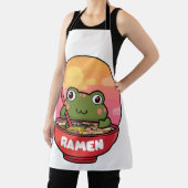 Kawaii Frosch fressende Männer Schürze (InSitu)