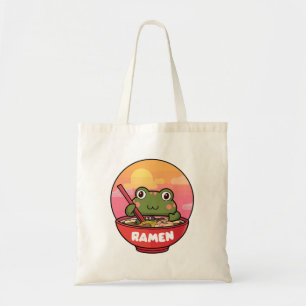Kawaii Frosch fressende Männer Tragetasche