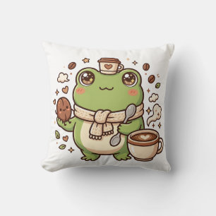 Kawaii-Frosch-Kaffeekissen Kissen
